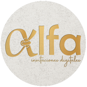 Logo Alfa invitaciones digitales